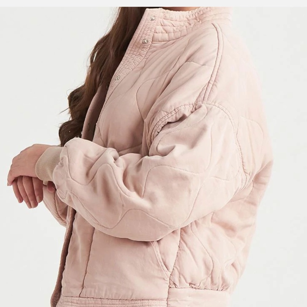 NWOT Black Tape Geo Quilted Jacket in Light Pink - Picture 2 of 7